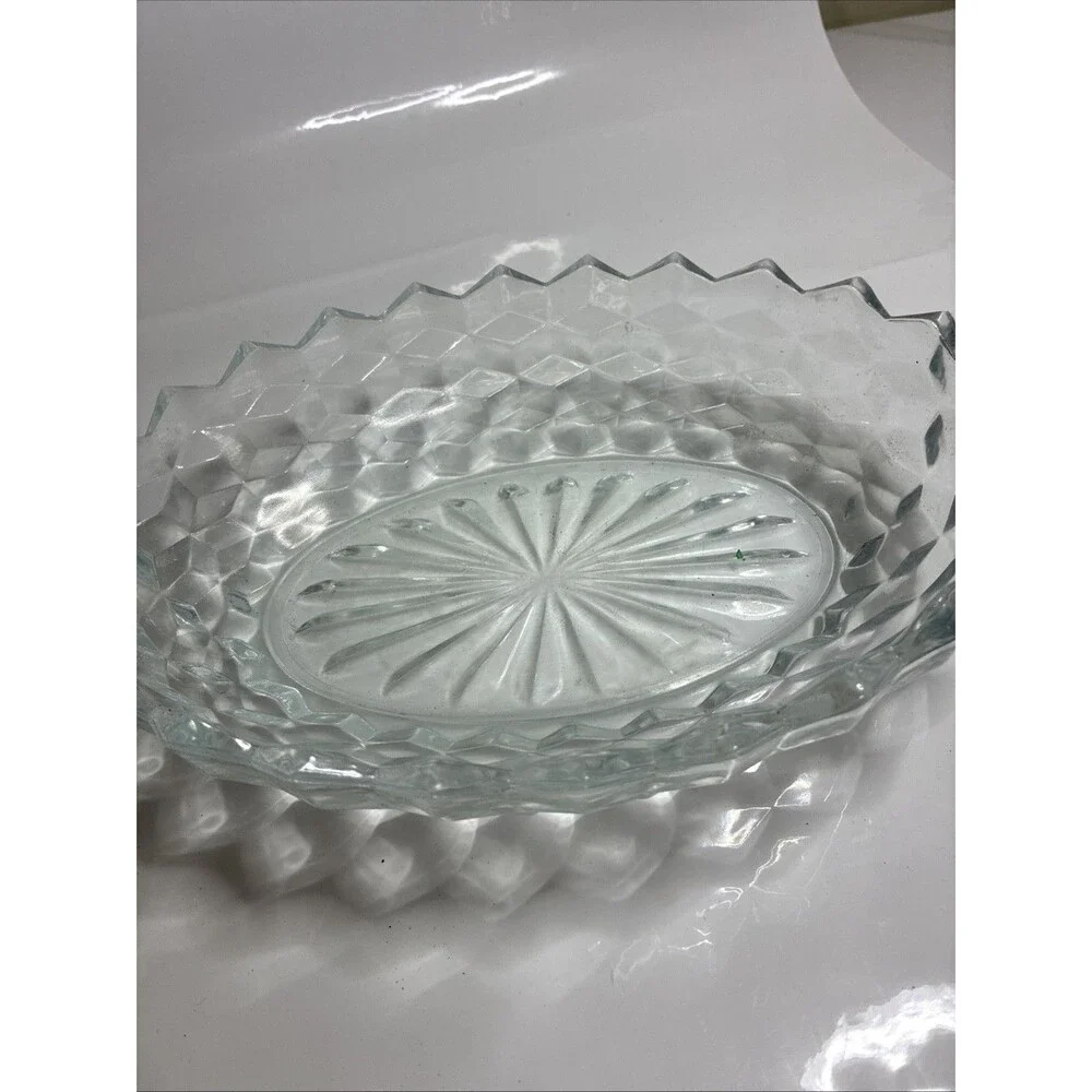 Fostoria American Clear Oval Olive Relish Dish Vintage Elegant Glassware 4.5”